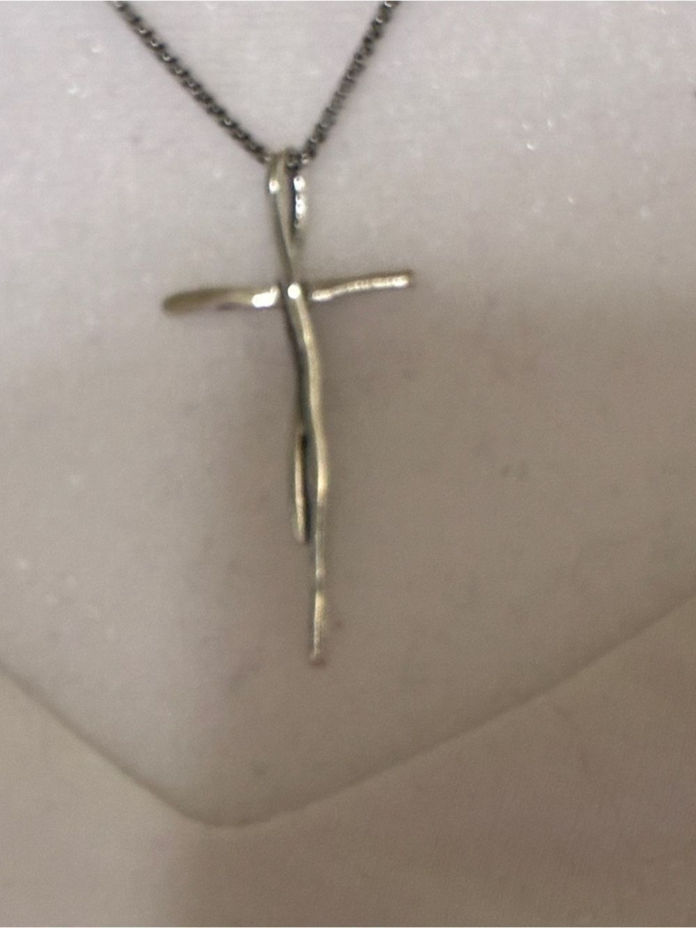 Sterling Silver Cross Pendant Necklace - Silver